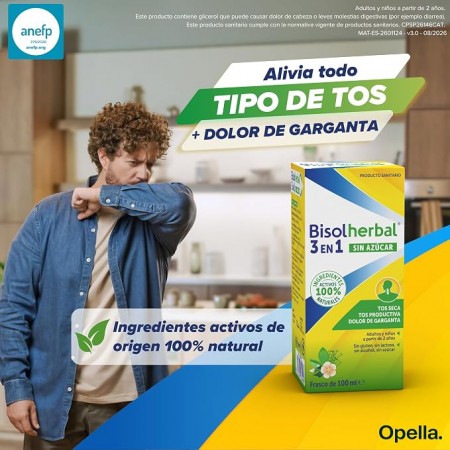 BISOLHERBAL SUGAR FREE SYRUP 100 ML.