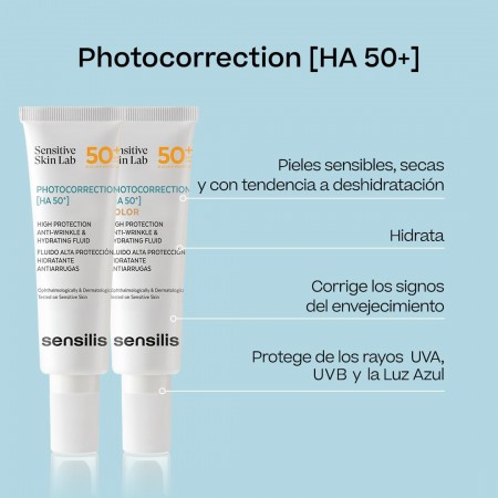 SENSILIS PHOTOCORRECTION HA 50+ FLUIDO HIDRATANTE MUY ALTA PROTECCION CON COLOR 50 ML