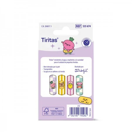 TIRITAS HARTMAN MR. WONDERFUL APOSITO ADHESIVO  72 MM X 25 MM16 UNIDADES