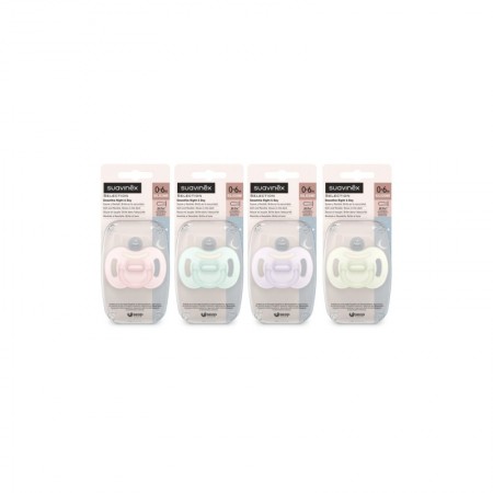 SUAVINEX CHUPETE SILICONA FISIOLOGICO  SX PRO SMOOTHIE NIGHT DAY 0 - 6 MESES