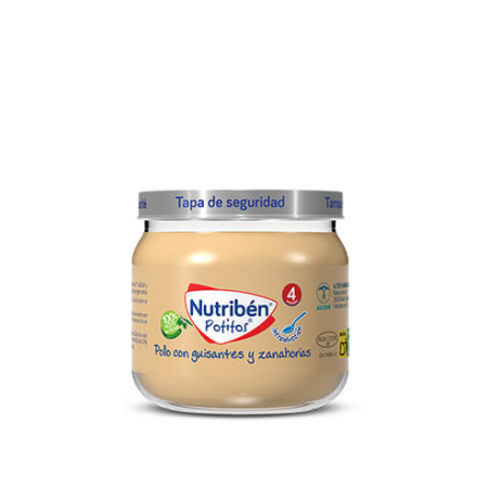 NUTRIBEN POTITO INTRODUCCION AL POLLO CON GUISANTES Y ZANAHORIAS 120 G