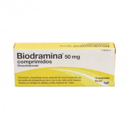 BIODRAMINA 50 MG 12 COMPRIMIDOS