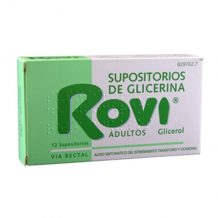 SUPOSITORIOS DE GLICERINA ROVI ADULTOS 3,36 g 12 SUPOSITORIOS