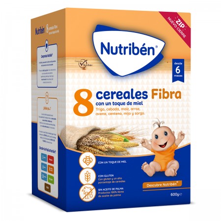 NUTRIBEN 8 CEREALES Y MIEL FIBRA 600 G